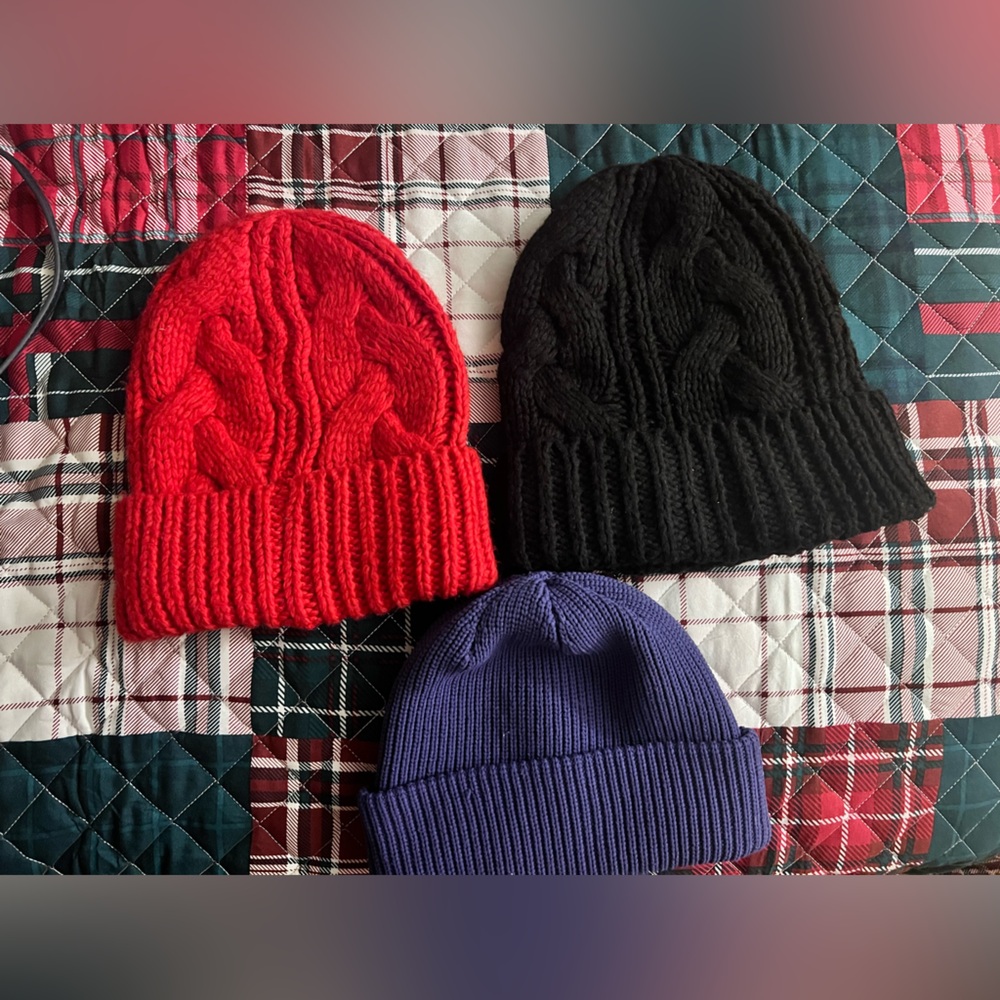 3/$15 Sale!!
Three winter hats!

Read description